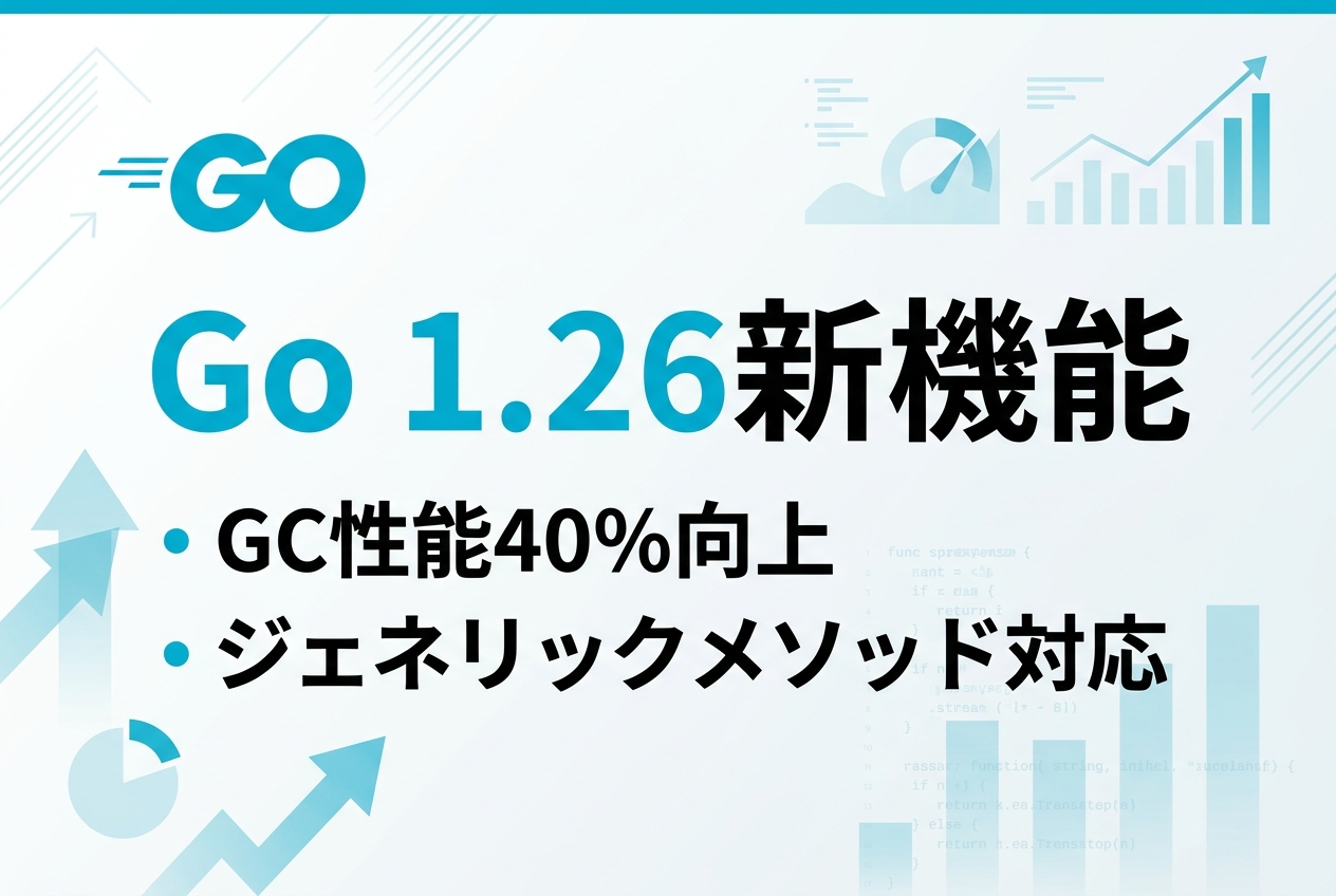Go 1.26の新機能まとめ:GCの大幅改善とジェネリックメソッド採用決定で何が変わるか